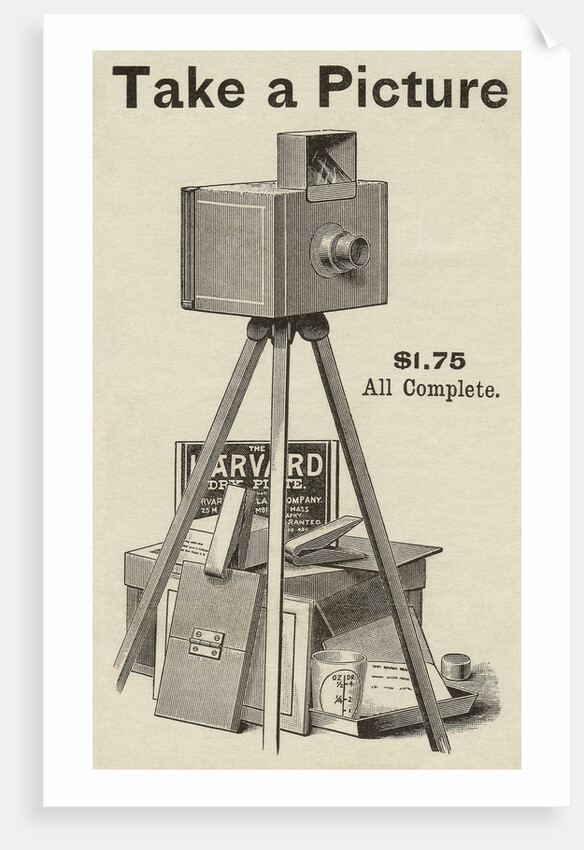 Victorian advertisement for Harvard camera by Anonymous