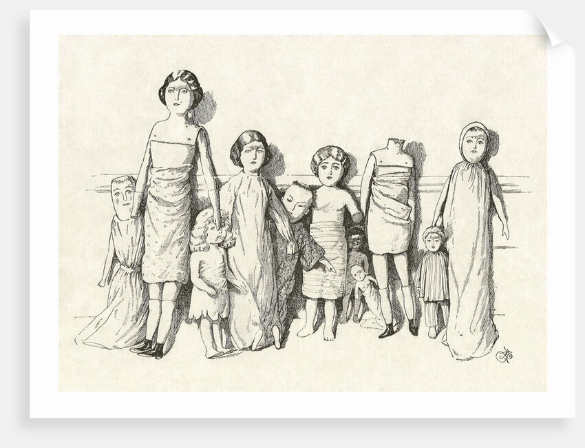 Victorian engraving of dolls by Anonymous