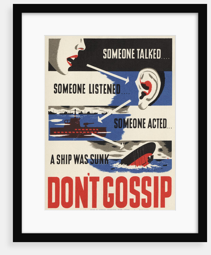 Don't Gossip poster by Anonymous