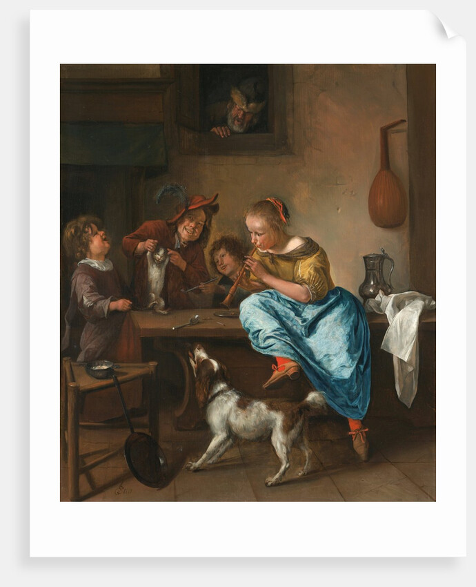 Children Teaching a Cat to Dance (The Dancing Lesson) by Jan Steen