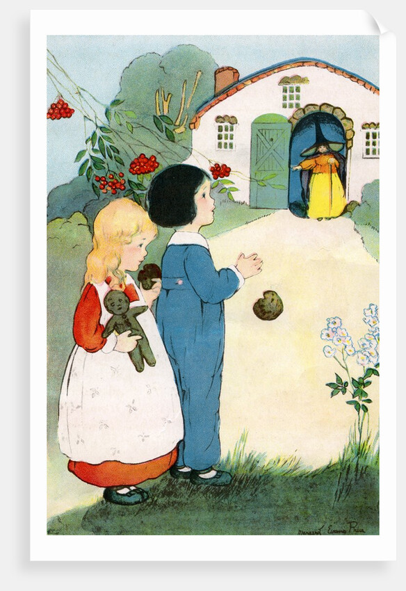 Hansel and Gretel see the witch by Anonymous