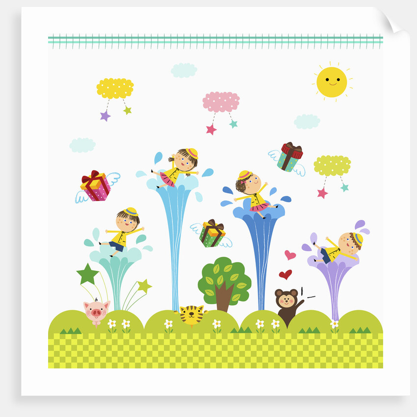 Happy children enjoying their time by Anonymous