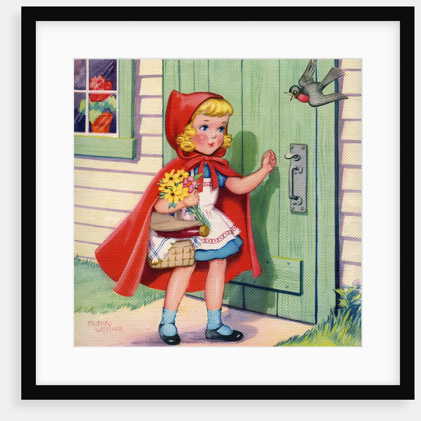 Little Red Riding Hood arriving at grandmother's house by Anonymous