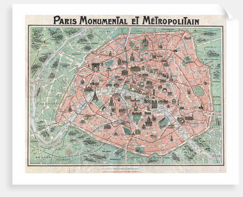 Map of Paris by Anonymous