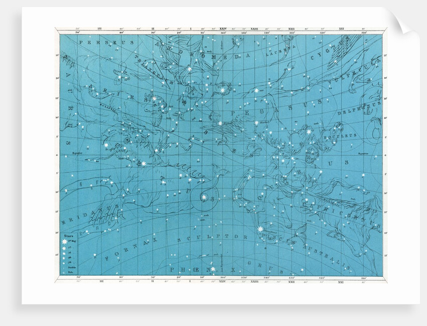 Vintage illustration of a star map by Anonymous