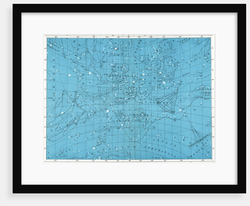 Star map featuring constellations Leo and Virgo by Anonymous