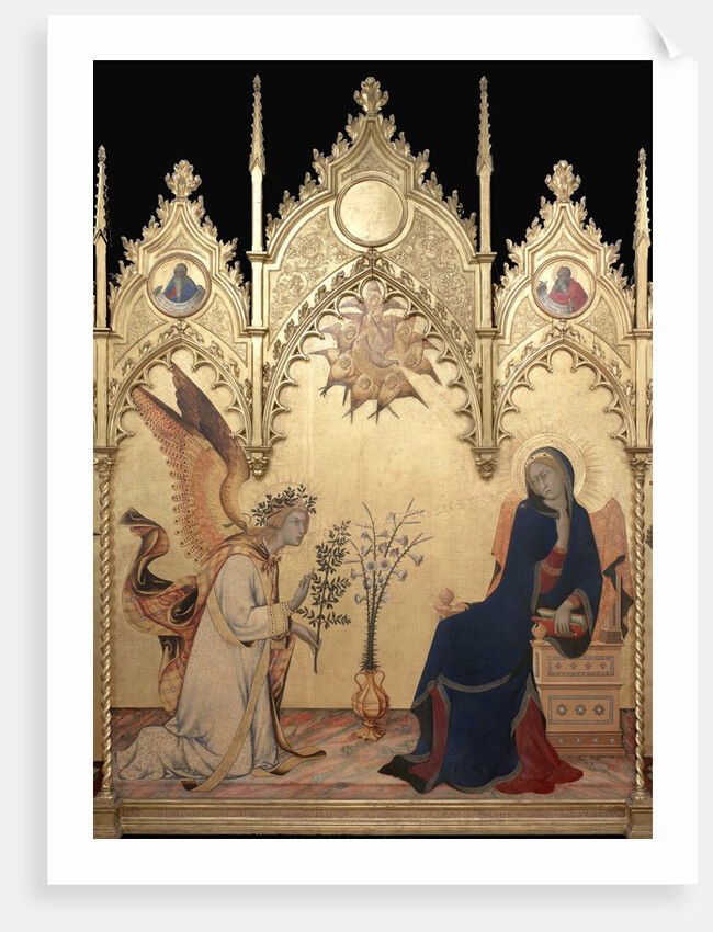 Detail of Annunciation with Two Saints by Simone Martini
