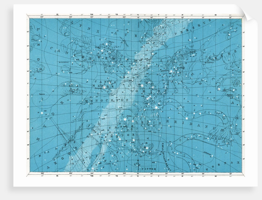 Star map with Cancer, Gemini and Taurus by Anonymous