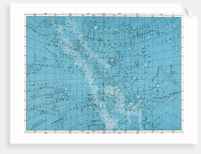 Star map with Capricorn, Sagittarius, Libra and Scorpio by Anonymous