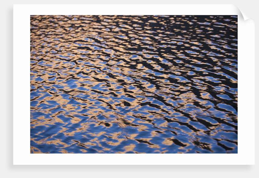 Reflection of red rock on Lake Powell at sunset by Anonymous