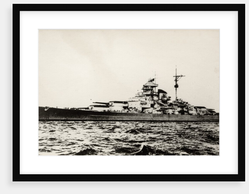 The German battleship Bismarck of the German Kriegsmarine during early World War II by Anonymous
