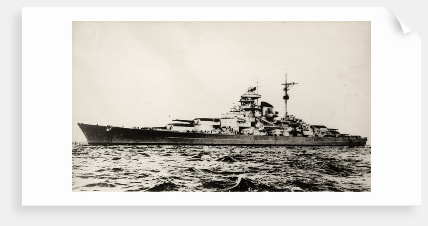 The German battleship Bismarck of the German Kriegsmarine during early World War II by Corbis