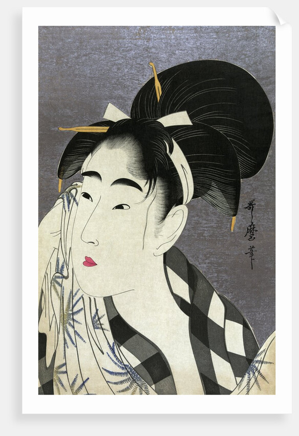 Ase o fuku onna (Woman Wiping Sweat) by Kitagawa Utamaro