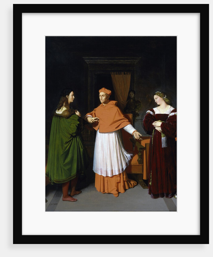 The Betrothal of Raphael and the Niece of Cardinal Bibbiena by Jean-Auguste-Dominique Ingres