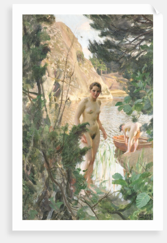 Nudes Swimming in a Lake by Anders Zorn