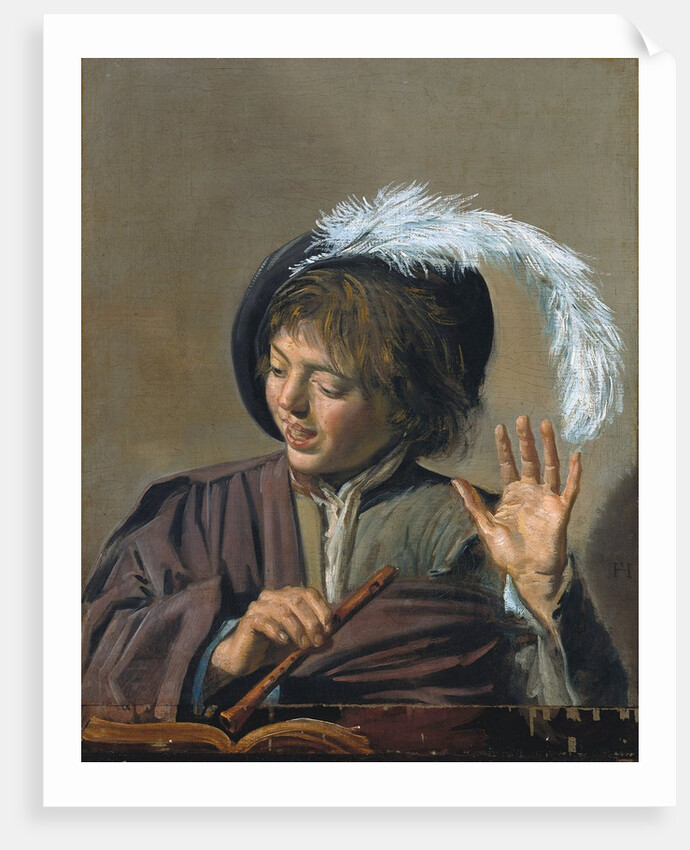 Singing Boy with a Flute by Frans Hals