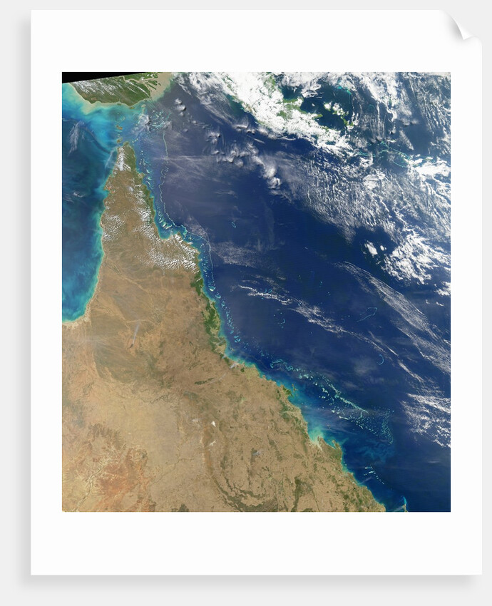 Satellite View of the Great Barrier Reef by Anonymous