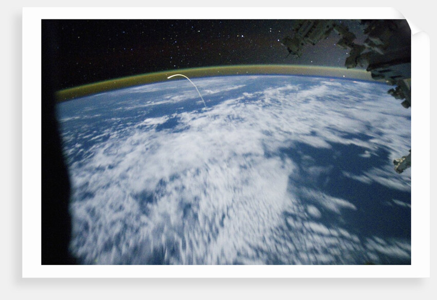 The Space Shuttle Atlantis leaves orbit for the final time by Anonymous