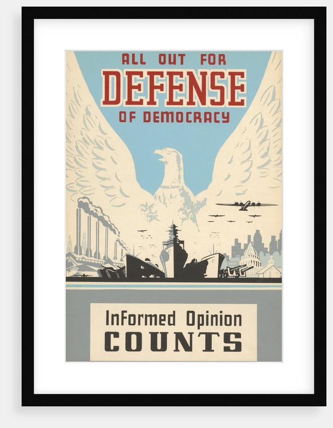 All Out for Defense of Democracy poster by Anonymous