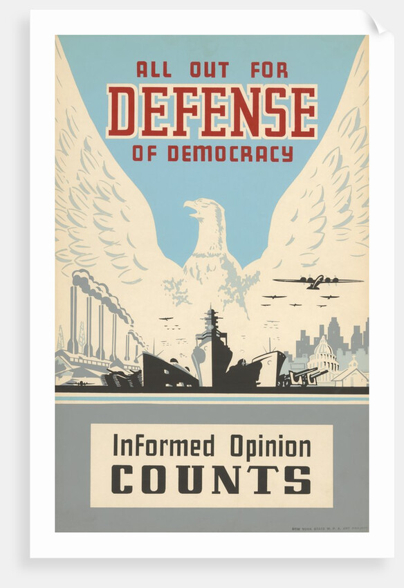All Out for Defense of Democracy poster by Anonymous