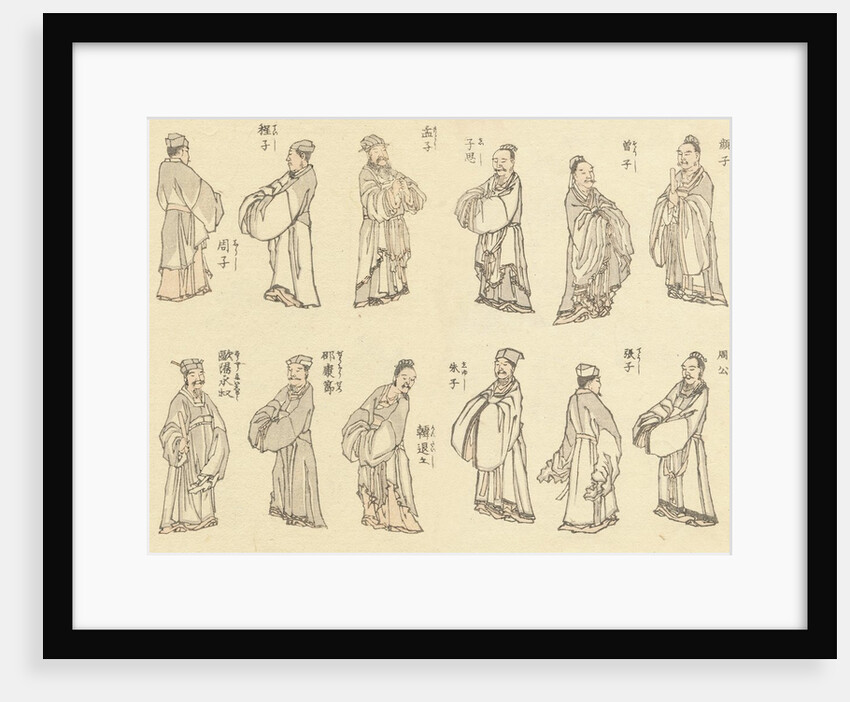 Priests by Katsushika Hokusai