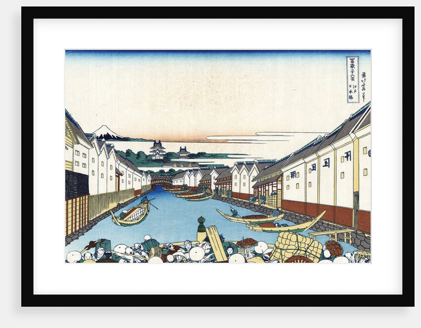 Nihonbashi Bridge in Edo by Katsushika Hokusai