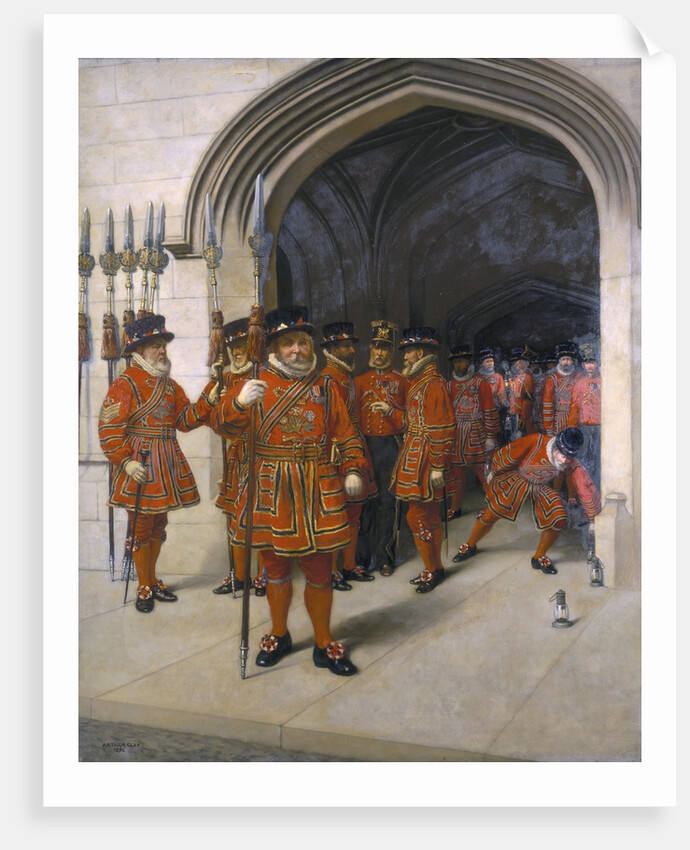 The Yeomen of the Guard Searching the Crypt of the Houses of Parliament by Sir Arthur Temple Felix Clay