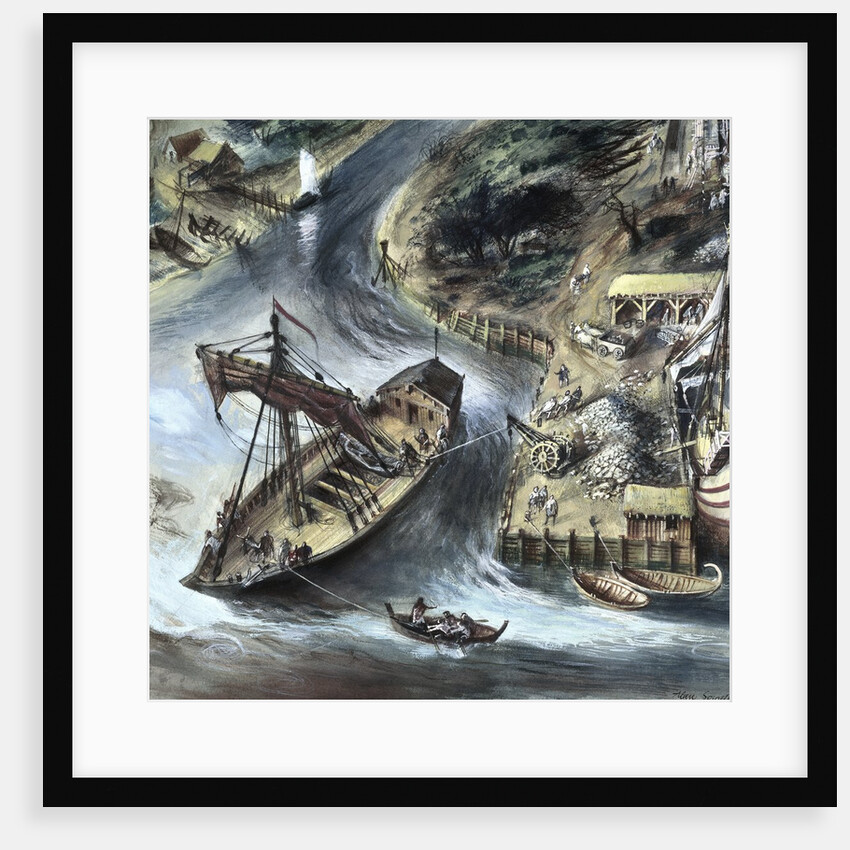 Roman ship and cargo in London by Anonymous