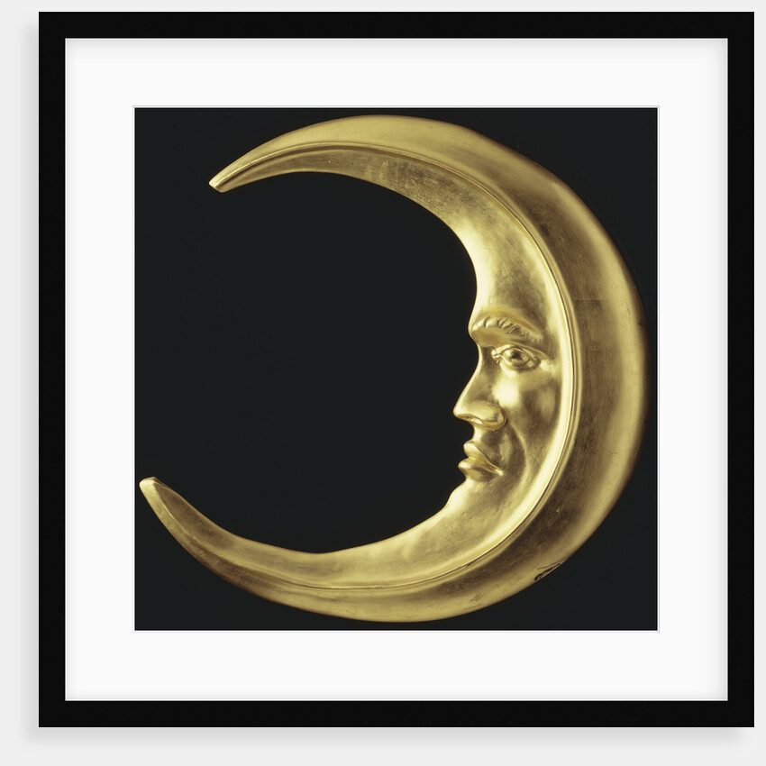 Gilded crescent moon by Anonymous