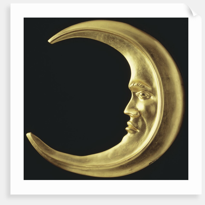 Gilded crescent moon by Anonymous