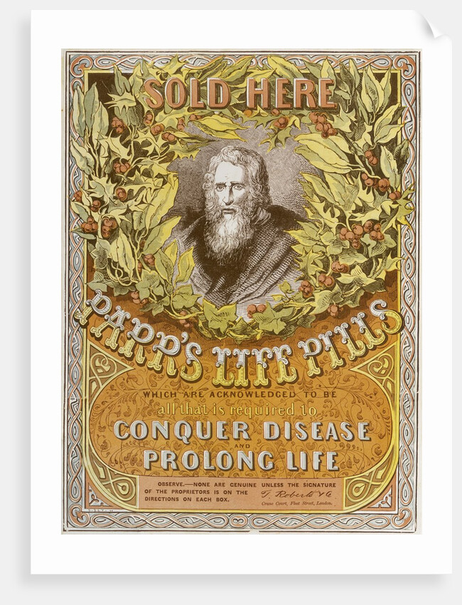 Poster advertising Parr's Life Pills by Anonymous