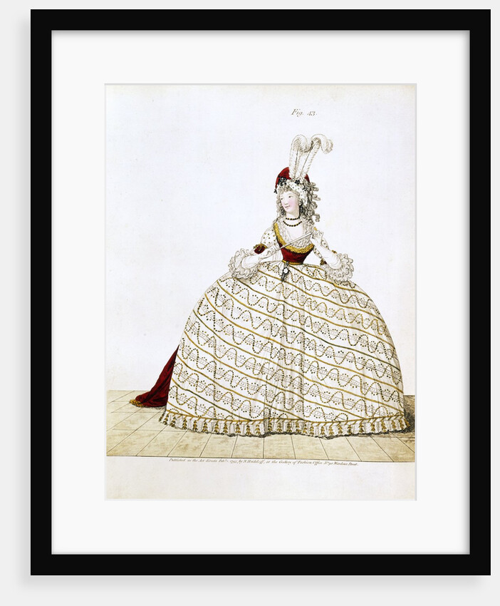 Woman in court dress by Anonymous