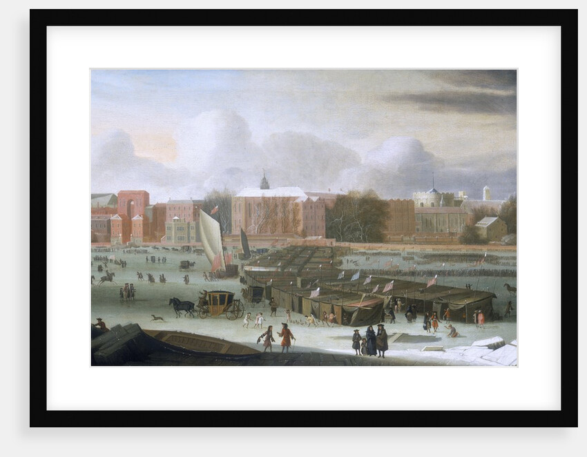 A Frost Fair on the Thames at Temple Stairs by Abraham Hondius