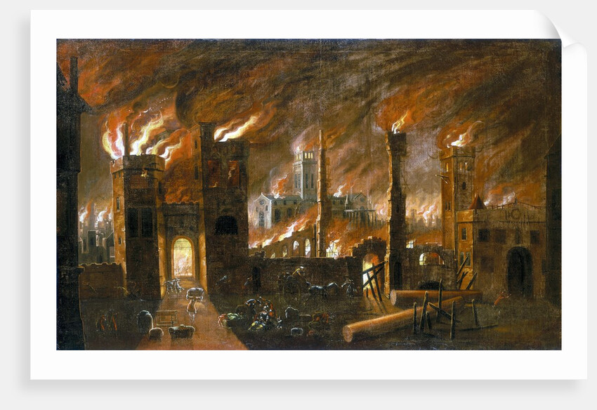 The Great Fire of London, 1666 by Anonymous