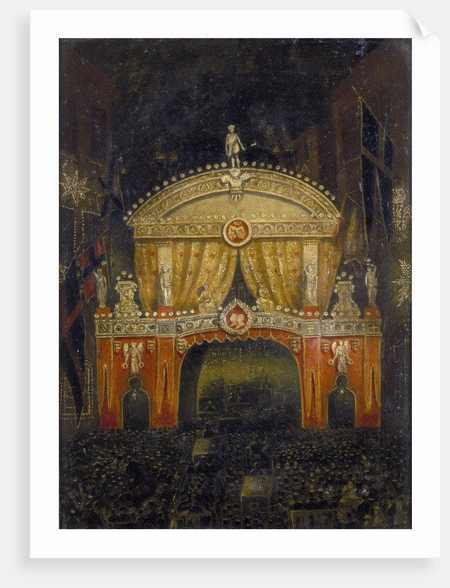 Temple Bar Illuminated for the Marriage of the Prince of Wales, 11 March 1863 by Anonymous