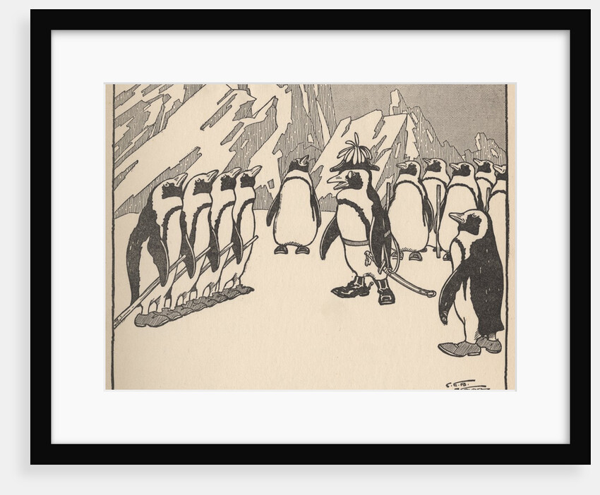 Penguin soldiers by Anonymous