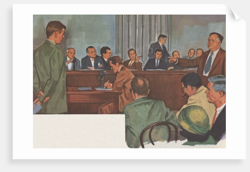 Alger Hiss before House Un-American Activities Committee by Anonymous