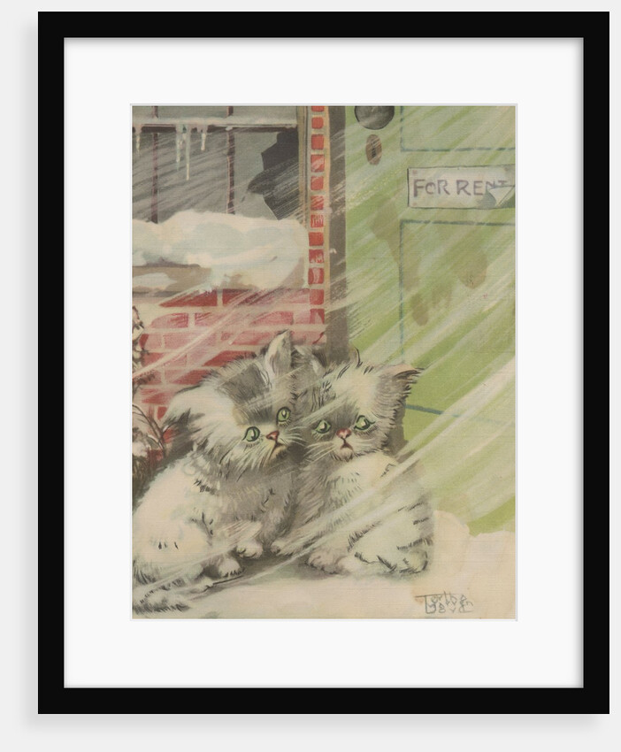 Two kittens locked outside in snow by Anonymous