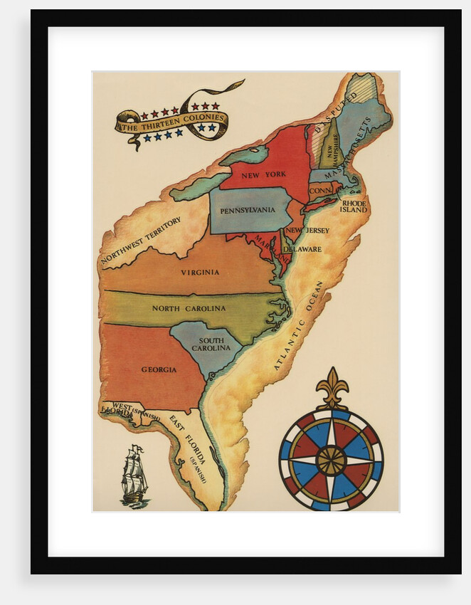 Map of the first thirteen colonies of the United States of America by Anonymous