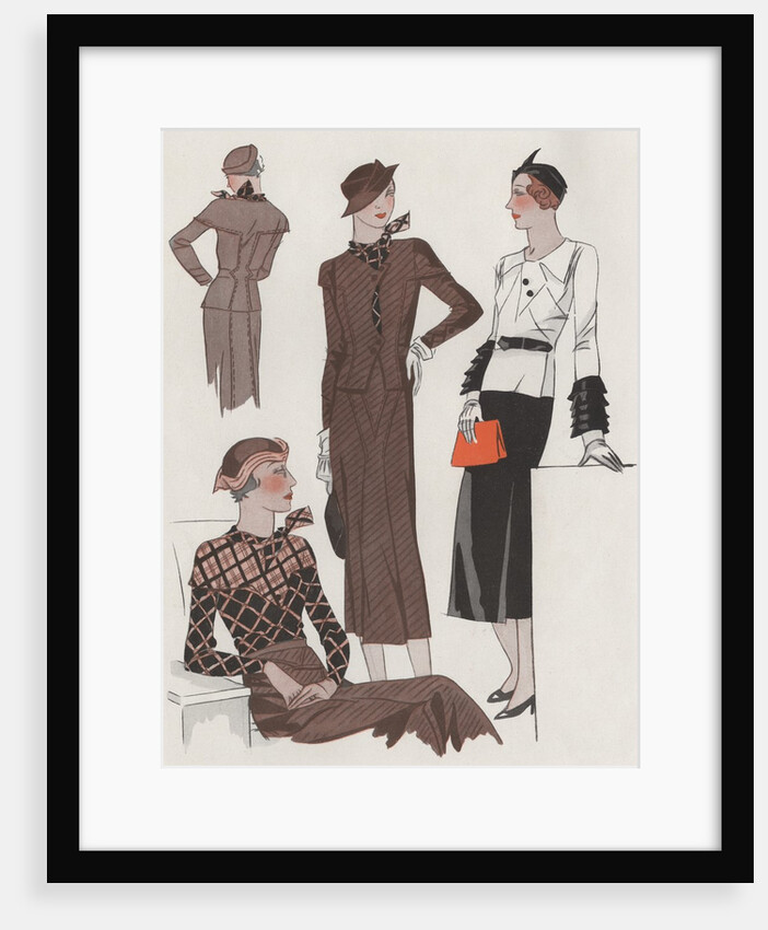 Four women in 1930's fashion by Anonymous