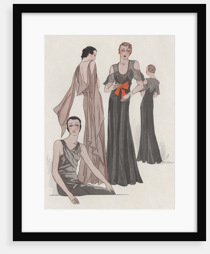 Four women in 1930's fashion by Anonymous