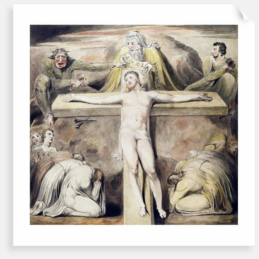 Christ Nailed to the Cross: The Third Hour by William Blake