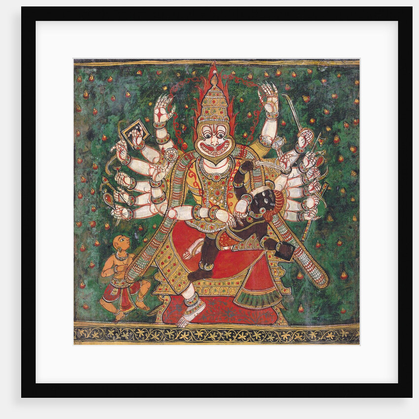 Narasimha Killing Hiranyakashipu, as Prahlada Watches by Anonymous
