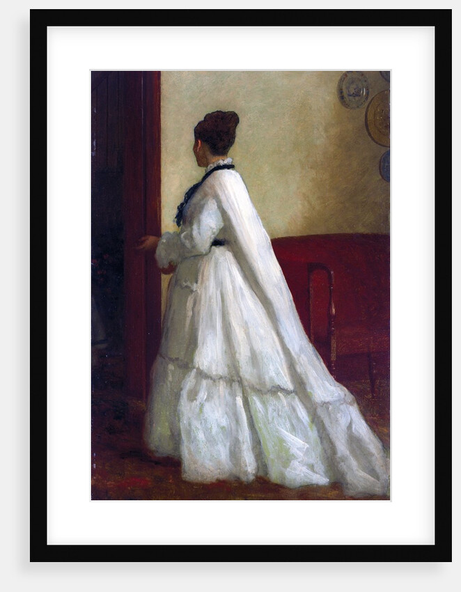 Woman in a White Dress by Eastman Johnson