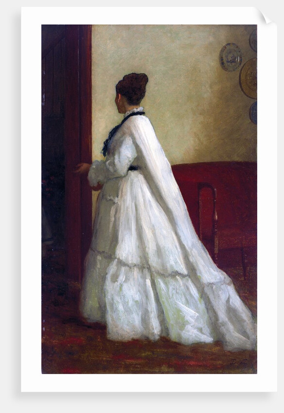 Woman in a White Dress by Eastman Johnson