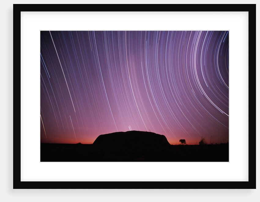 Ayers Rock and Star Trails, Ulru - Kata Tjuta National Park, Australia by Anonymous