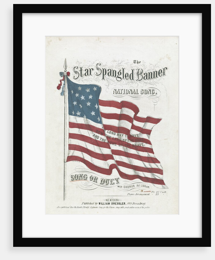 Cover of a musical score of the Star-Spangled Banner by Anonymous