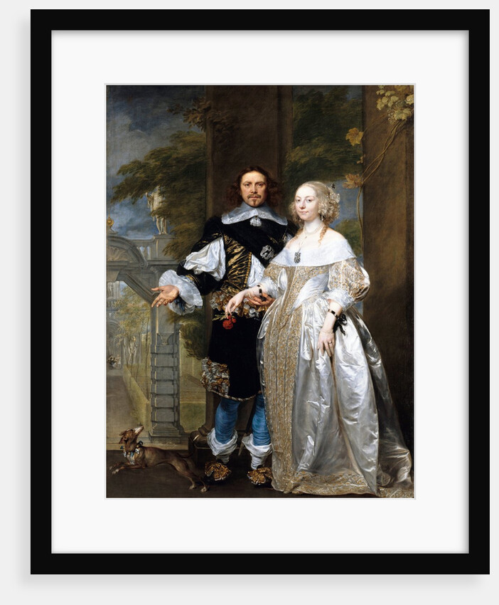 Portrait of a Married Couple in the Park by Gonzalez Coques
