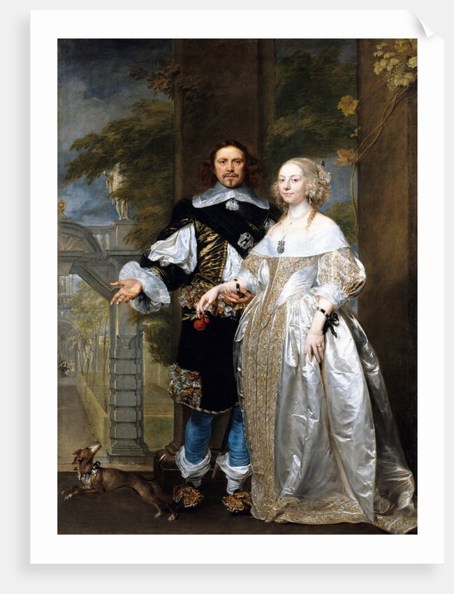 Portrait of a Married Couple in the Park by Gonzalez Coques