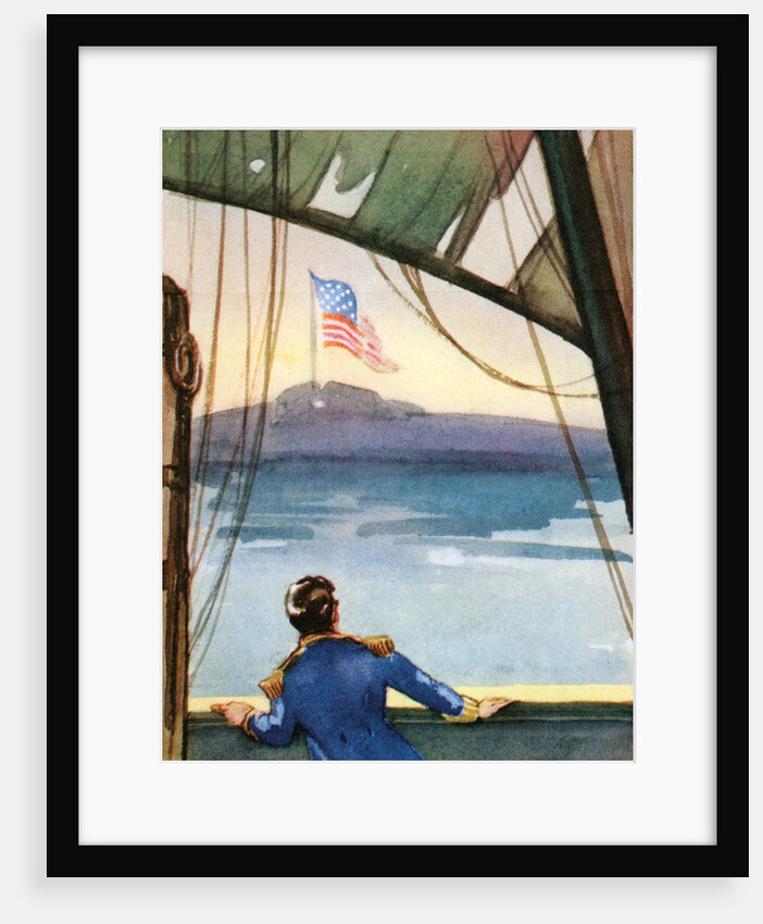 American flag flying over Fort McHenry by Anonymous